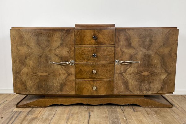 Art Deco Walnut Veneer Sideboard, France, 1925-VMP-1179936