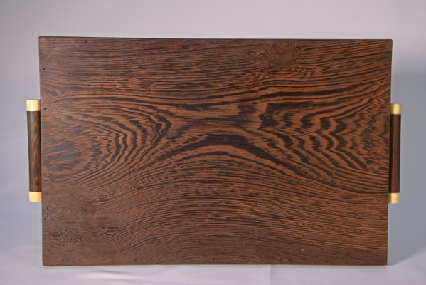 Art Deco Wengé Wood Tray, 1930s-NEN-2021754