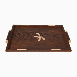 Art Deco Wengé Wood Tray, 1930s-NEN-2021754