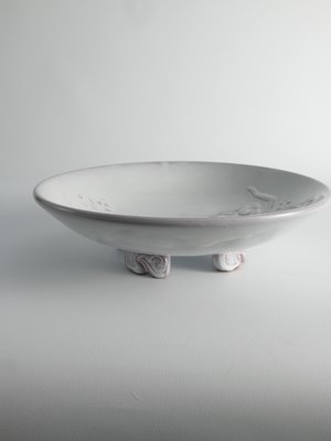 Art Deco White Earthenware Mermaid Bowl by Mari Simmulson for Upsala-Ekeby, 1950s-RUK-1806660