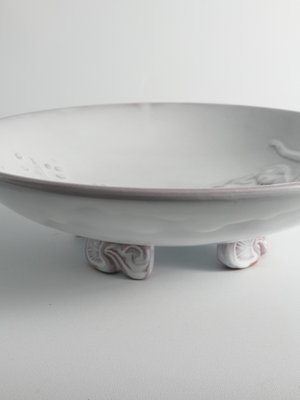 Art Deco White Earthenware Mermaid Bowl by Mari Simmulson for Upsala-Ekeby, 1950s-RUK-1806660