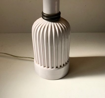 Art Deco White Glazed Ceramic Table Lamp by Christian Schollert for Schollert, 1940s-LCR-736255