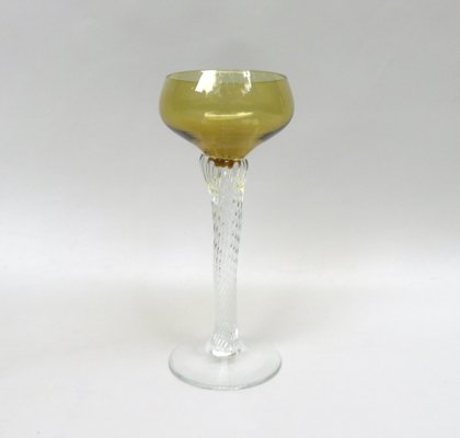 Art Deco Wine Glasses in Crystal Glass, 1920s, Set of 7-EY-1408690