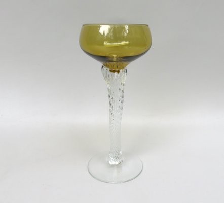 Art Deco Wine Glasses in Crystal Glass, 1920s, Set of 7-EY-1408690