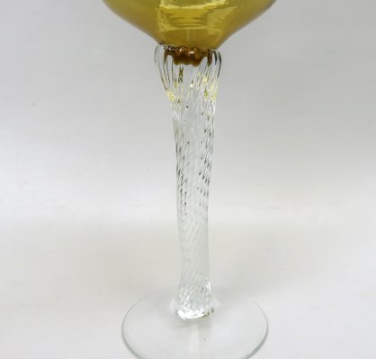 Art Deco Wine Glasses in Crystal Glass, 1920s, Set of 7-EY-1408690