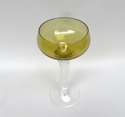 Art Deco Wine Glasses in Crystal Glass, 1920s, Set of 7-EY-1408690