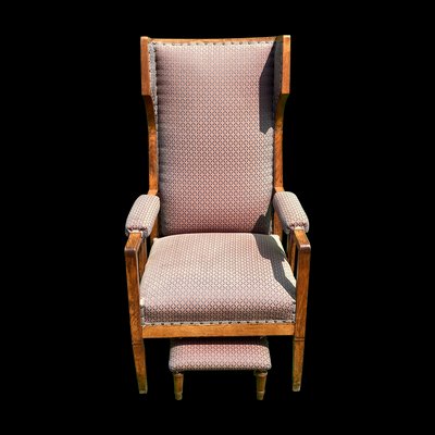 Art Deco Wingback Chair in the style of Gustave Serrurier-Bovy-BHG-1030542