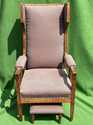 Art Deco Wingback Chair in the style of Gustave Serrurier-Bovy-BHG-1030542