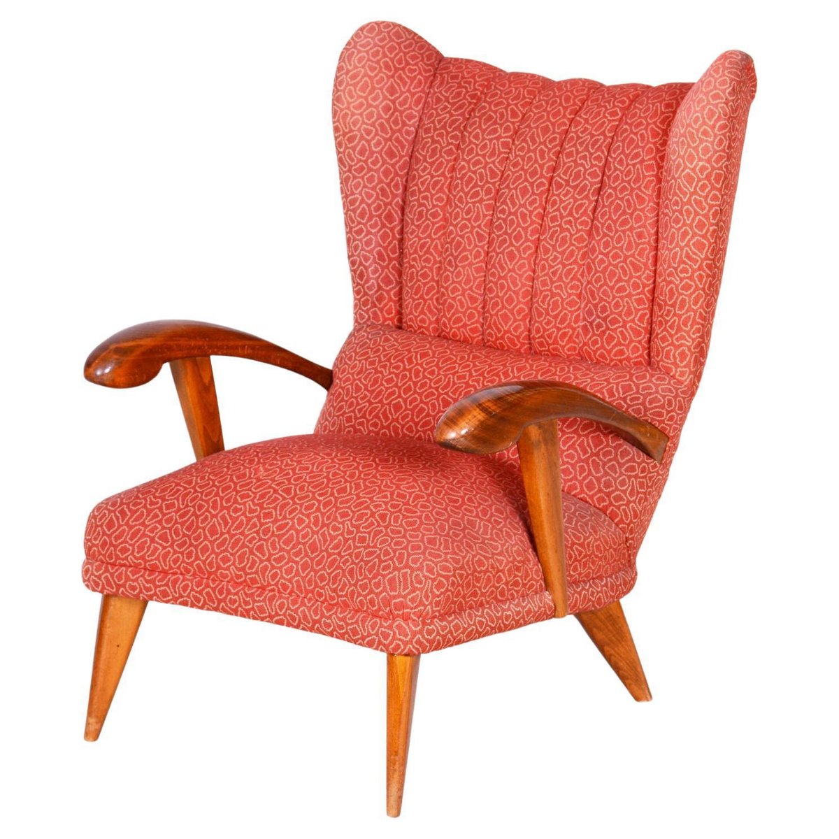 Art Deco Wingchair in Beech by Jan Vaněk, 1930s