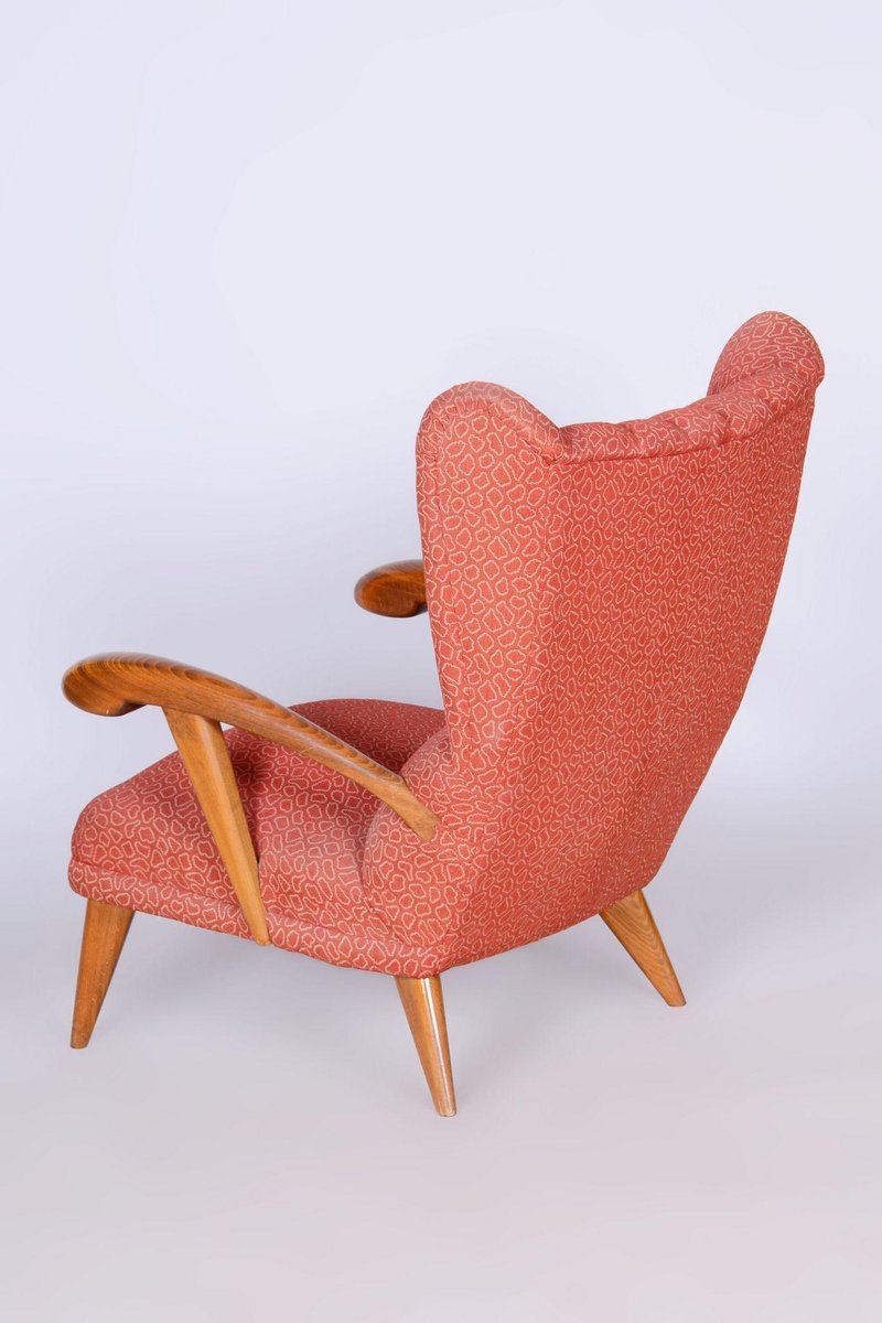 Art Deco Wingchair in Beech by Jan Vaněk, 1930s