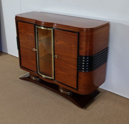 Art Deco Wood and Brass Buffet, 1930s-RVK-1282729