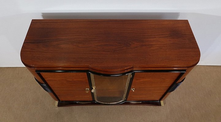 Art Deco Wood and Brass Buffet, 1930s-RVK-1282729