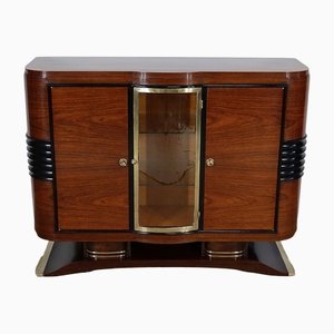 Art Deco Wood and Brass Buffet, 1930s-RVK-1282729