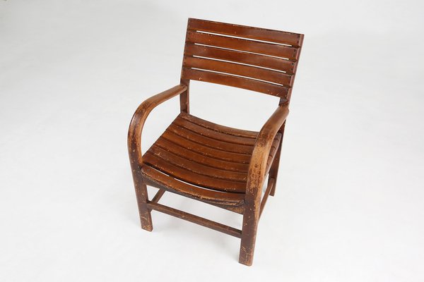 Art Deco Wooden Armchair, 1930s-YSY-1797486