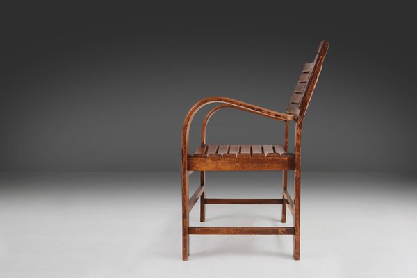 Art Deco Wooden Armchair, 1930s-YSY-1797486