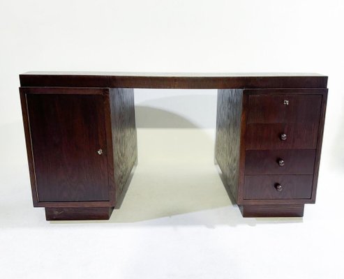 Art Deco Wooden Desk with Drawers, 1930s-FGA-1761383