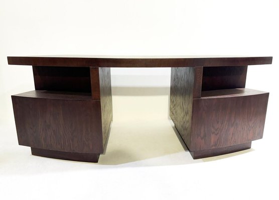 Art Deco Wooden Desk with Drawers, 1930s-FGA-1761383