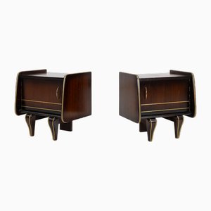 Art Deco Wooden Nightstands in Wood, 1940, Set of 2-YSY-2034759