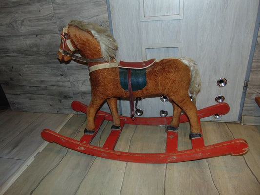 Art Deco Wooden Rocking Horse