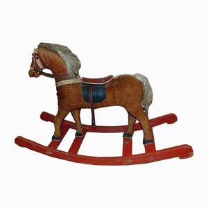 Art Deco Wooden Rocking Horse-CAQ-895872