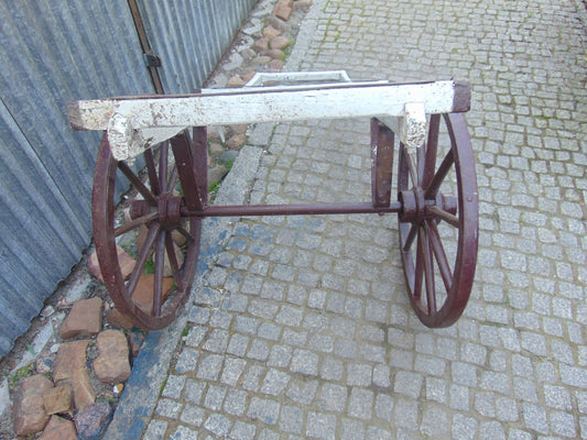 Art Deco Wooden Trolley with Wheels