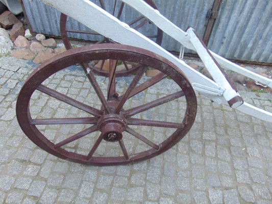 Art Deco Wooden Trolley with Wheels-CAQ-1010556