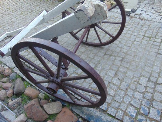 Art Deco Wooden Trolley with Wheels-CAQ-1010556