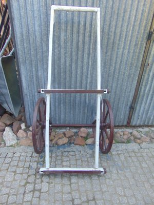 Art Deco Wooden Trolley with Wheels-CAQ-1010556