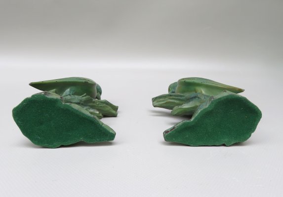 Art Deco Woodpecker Bookrests, France, Set of 2-EY-1098485