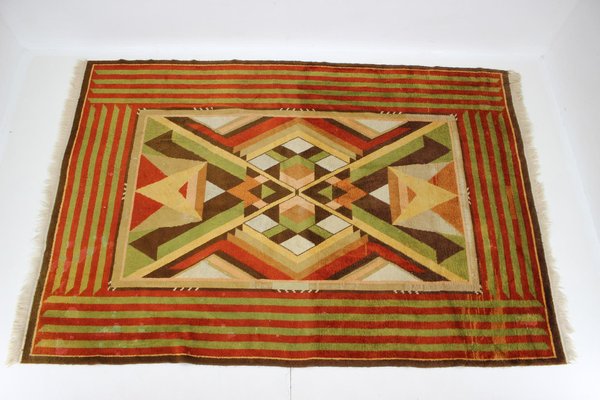 Art Deco Wool Rug, Czechoslovakia, 1930s-TZ-1743211