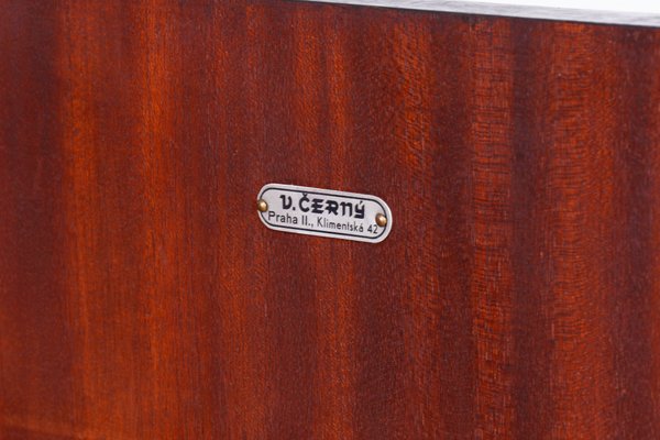 Art Deco Writing Desk in Chrome & Oak attributed to Robert Slezak, Czech, 1930s-WHY-2042100