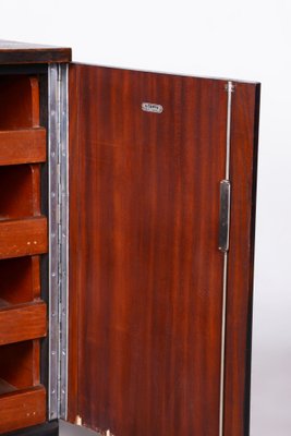 Art Deco Writing Desk in Chrome & Oak attributed to Robert Slezak, Czech, 1930s-WHY-2042100