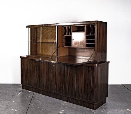 Art Deco Writing Dresser with Table in the Style of Bruno Paul, 1930s, Set of 2-VLO-1343797