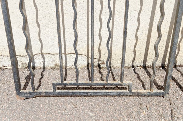 Art Deco Wrought Iron Doors, 1920s, Set of 2-XNH-1804476