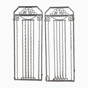 Art Deco Wrought Iron Doors, 1920s, Set of 2-XNH-1804476