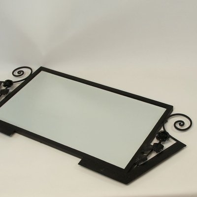 Art Deco Wrought Iron Mirror, 1920s-NE-826088