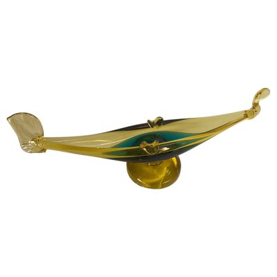 Art Glass Ashtray in Venice Gondola Shaped Italy, 1970-UR-1744431