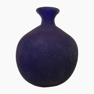 Art Glass Blue Murano Vase-AWL-1325185