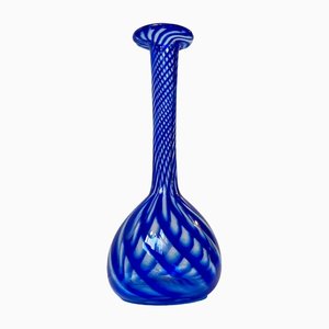 Art Glass Blue Twisted Vase by Martin B. Møller for Glashytten, 2000s-LCR-1411067