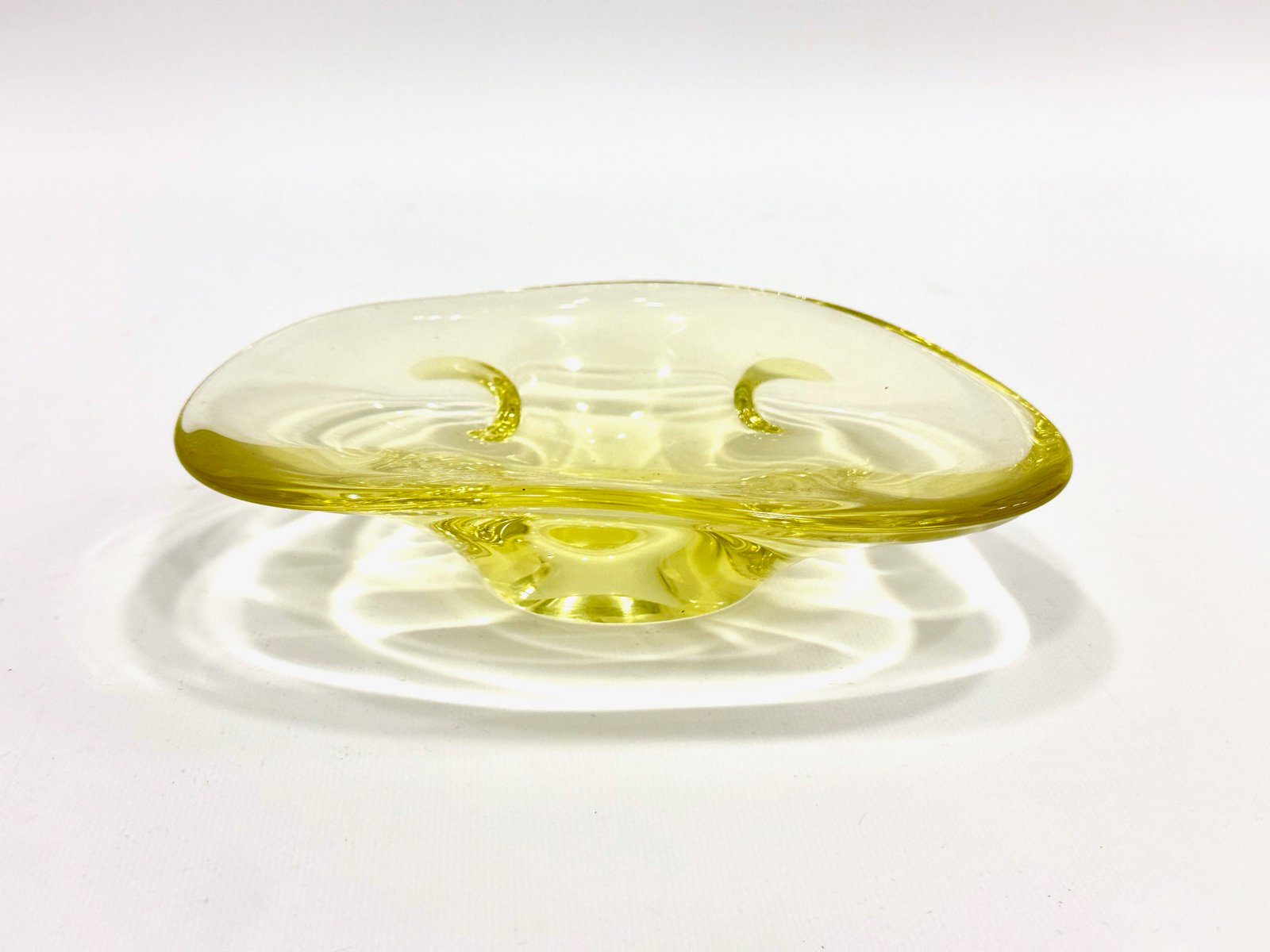 Art Glass Bowl attributed to Miroslav Klinger for Železný Brod, 1960s