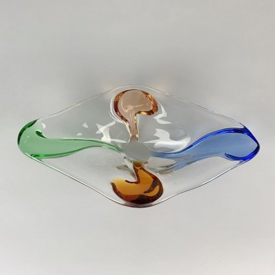 Art Glass Bowl by Frantisek Zemek for Mstisov Glassworks, Rhapsody Collection, 1950s-TZ-753441