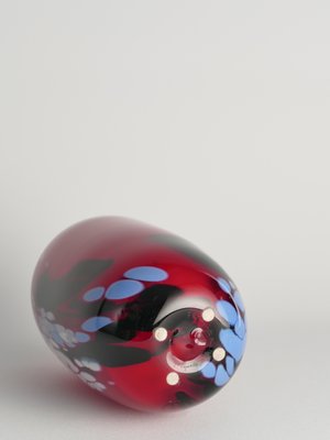 Art Glass Cherry Red Vase by Mikael Axenbrant, Sweden, 1990s-RUK-1824906