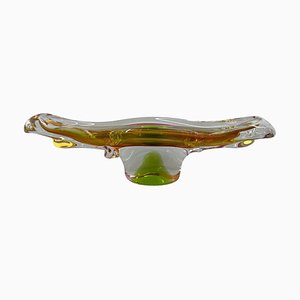 Art Glass Oblong Bowl attributed to Josef Hospodka, Czechoslovakia, 1960s-TZ-1398642