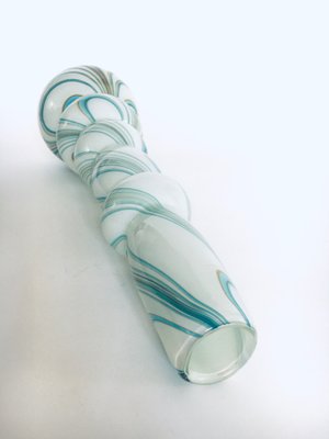 Art Glass Swirl Hooped Vase, Italy, 1970s-RQV-1388854