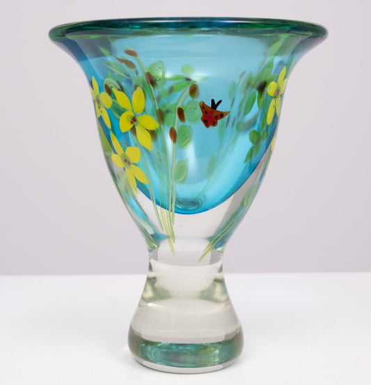 Art Glass Vase attributed to Berit Johansson, Sweden, 1979