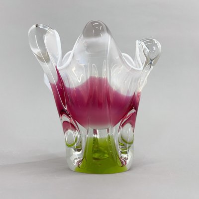 Art Glass Vase attributed to Josef Hospodka for Chribska Glassworks, 1960s-TZ-1704865