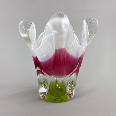 Art Glass Vase attributed to Josef Hospodka for Chribska Glassworks, 1960s-TZ-1704865