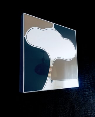 Art Illustrated Mirror from Deknudt Belgium, 1970s-RQV-999481