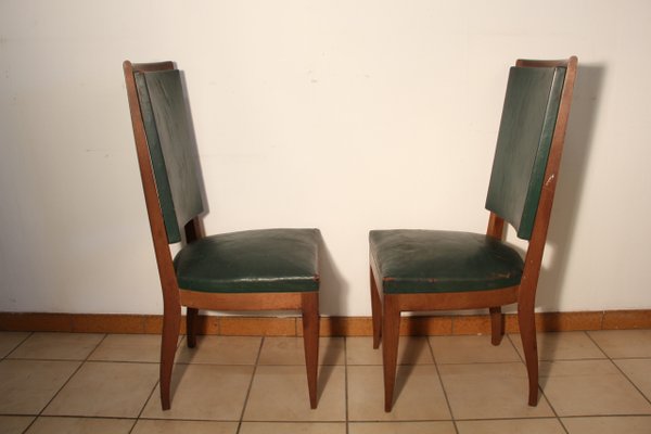 Art Mahogany Dining Chairs, 1920s, Set of 6-KMQ-646185