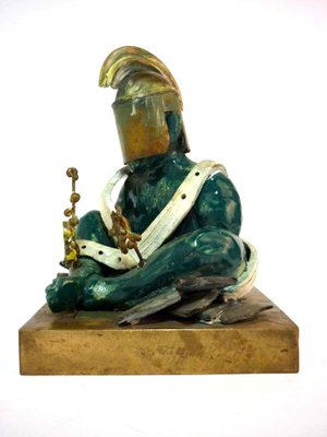 Art Modern Ceramic Warrior Sculpture-GKB-841315